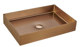SAT Aurum nerezové umyvadlo na desku 55 x 38 cm v barvě rose gold