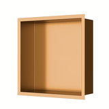 Sprchový výklenek SAT Aurum z nerezové oceli v broušené rose gold barvě s rámem