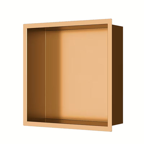 Sprchový výklenek SAT Aurum z nerezové oceli v broušené rose gold barvě s rámem