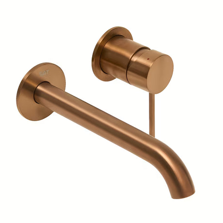 Podomítková umyvadlová baterie SAT Aurum v provedení rose gold brushed s kulatým designem.