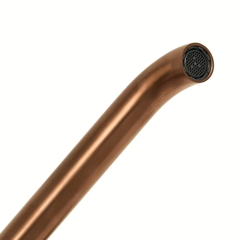 Podomítková umyvadlová baterie SAT Aurum v provedení rose gold brushed s kulatým designem.