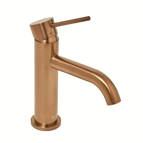 Páková stojánková umyvadlová baterie SAT Aurum v provedení rose gold brushed bez výpusti