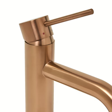 Páková stojánková umyvadlová baterie SAT Aurum v provedení rose gold brushed bez výpusti