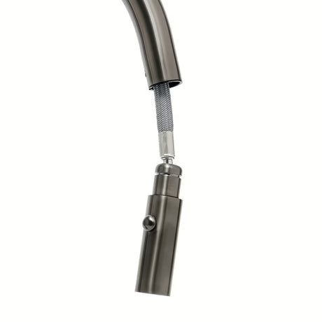 Dřezová baterie SAT Aurum s vytahovací sprškou v provedení broušený gun metal