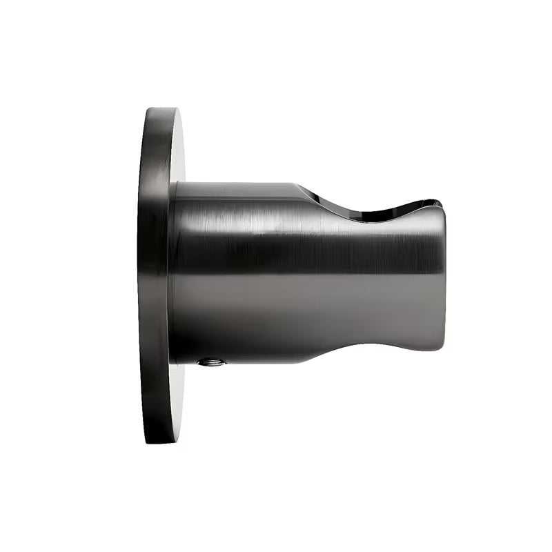 Pevný držák sprchy SAT Aurum s kulatým designem v provedení broušený gun metal.