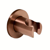 Pevný držák sprchy SAT Aurum v povrchové úpravě rose gold brushed s kulatým tvarem pro montáž na stěnu.