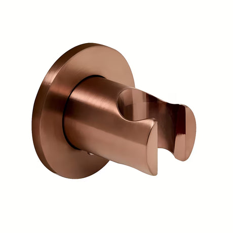 Pevný držák sprchy SAT Aurum v povrchové úpravě rose gold brushed s kulatým tvarem pro montáž na stěnu.