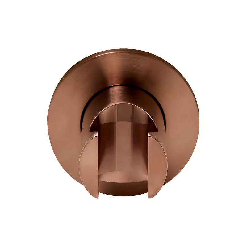 Pevný držák sprchy SAT Aurum v povrchové úpravě rose gold brushed s kulatým tvarem pro montáž na stěnu.