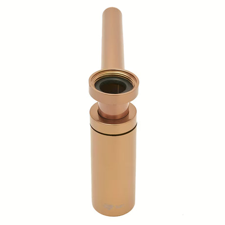 Mosazný umyvadlový sifon SAT Aurum v barvě rose gold s kulatým designem a průměrem 32 mm.