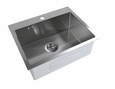 Nerezový kuchyňský jednodřez SAT Aurum gun metal pro montáž na pracovní desku, bez odkapávače