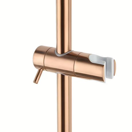 Sprchový systém SAT Aurum s termostatickou baterií v provedení rose gold brushed s hlavovou a ruční sprchou.