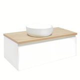Závěsná koupelnová skříňka SAT B-Way 1 99x45x30 cm v bílém lesku s krycí deskou