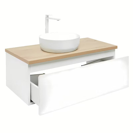 Závěsná koupelnová skříňka SAT B-Way 1 99x45x30 cm v bílém lesku s krycí deskou