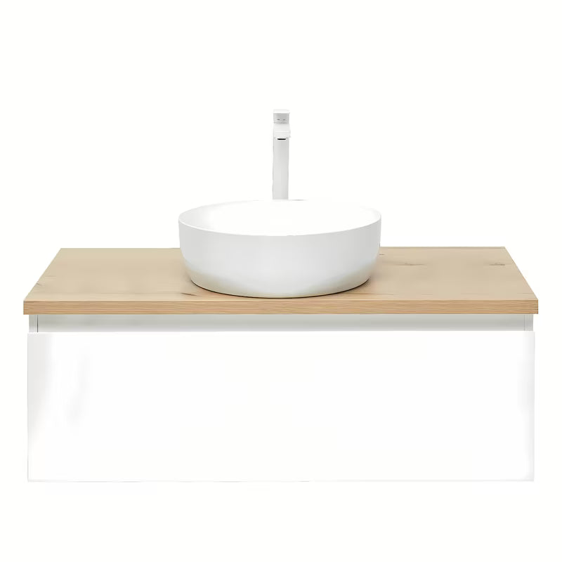 Závěsná koupelnová skříňka SAT B-Way 1 99x45x30 cm v bílém lesku s krycí deskou