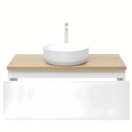 Závěsná koupelnová skříňka SAT B-Way 1 99x45x30 cm v bílém lesku s krycí deskou