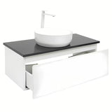 Bílá závěsná koupelnová skříňka SAT B-Way 1 s krycí deskou, 99x45x30 cm