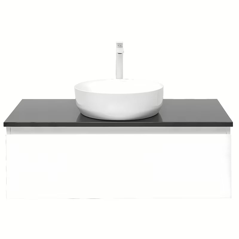 Bílá závěsná koupelnová skříňka SAT B-Way 1 s krycí deskou, 99x45x30 cm