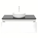 Bílá závěsná koupelnová skříňka SAT B-Way 1 s krycí deskou, 99x45x30 cm
