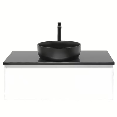 Závěsná koupelnová skříňka SAT B-Way 1 v bílém lesku s krycí deskou 99x45x30 cm
