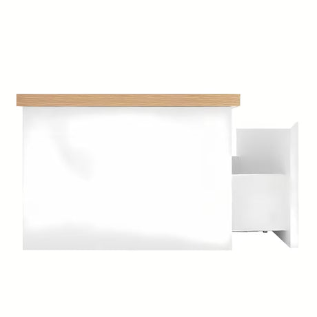 Závěsná koupelnová skříňka SAT B-Way 1 s krycí deskou v bílém lesku, 119x30x45 cm