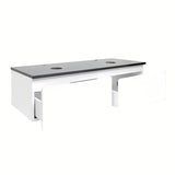 Závěsná koupelnová skříňka SAT B-Way 1 v bílém lesku s krycí deskou 119x45x30 cm