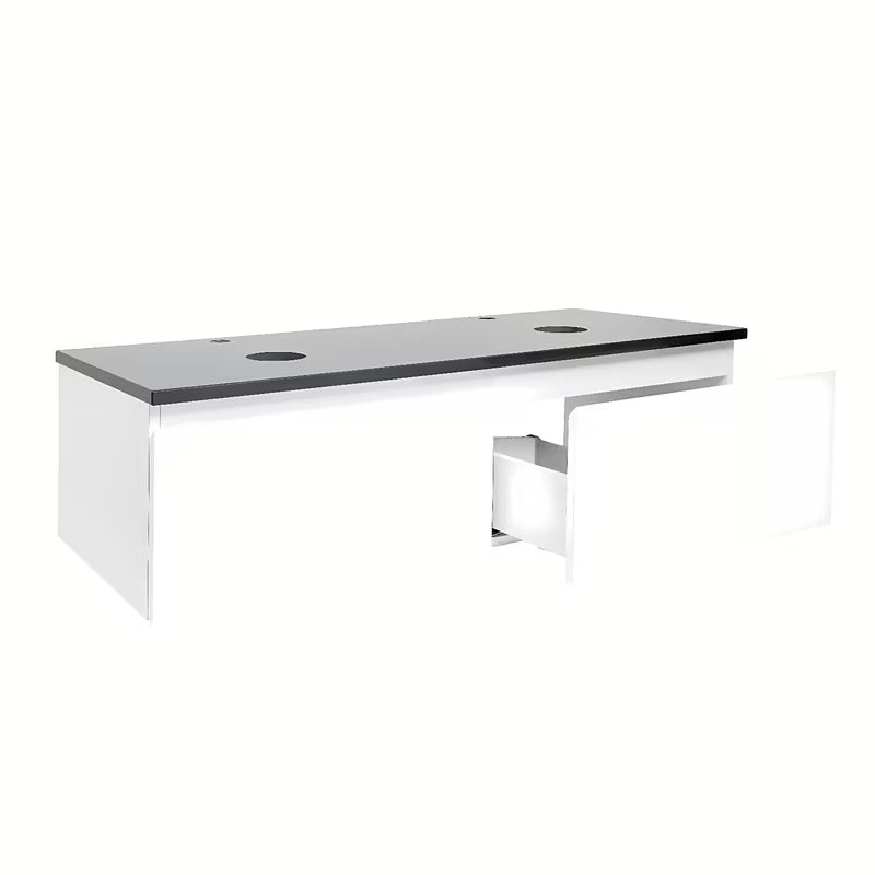Závěsná koupelnová skříňka SAT B-Way 1 v bílém lesku s krycí deskou 119x45x30 cm
