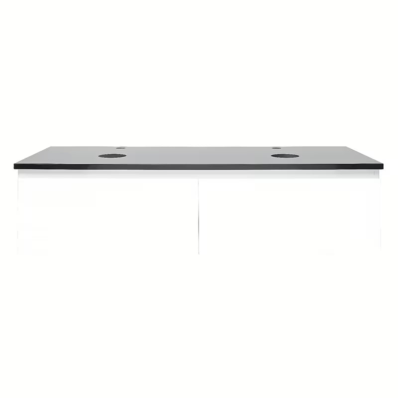 Závěsná koupelnová skříňka SAT B-Way 1 v bílém lesku s krycí deskou 119x45x30 cm
