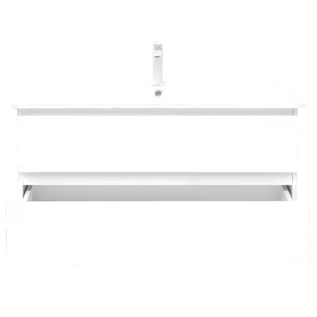 Závěsná koupelnová skříňka SAT B-Way 1 s umyvadlem v bílém lesku 99x45x50 cm