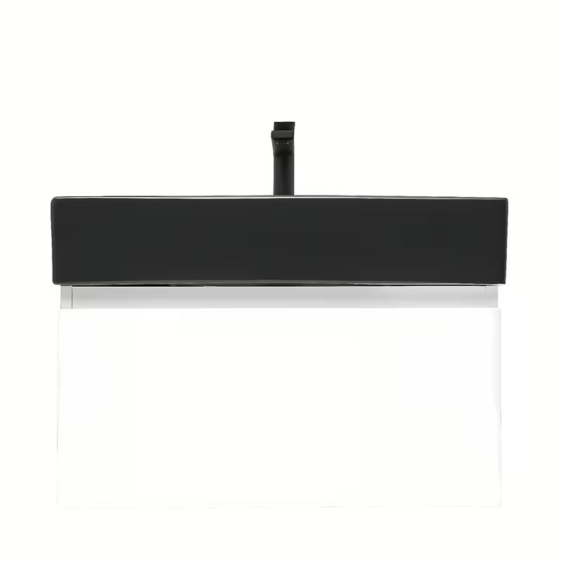 Viseča kopalniška omarica s keramičnim umivalnikom SAT B-Way v beli sijajni izvedbi 59x45x30 cm