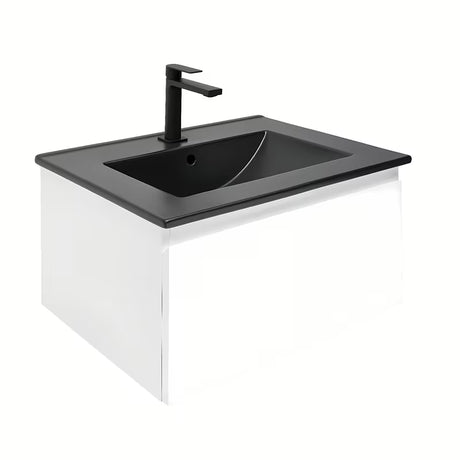 Závěsná koupelnová skříňka s umyvadlem SAT B-Way 1 v bílém lesku 59x45x30 cm