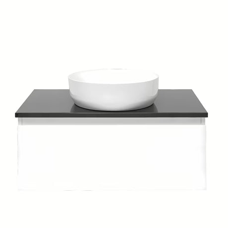 Závěsná koupelnová skříňka SAT B-Way 1 v bílé barvě s lesklým povrchem, 79x45x30 cm.