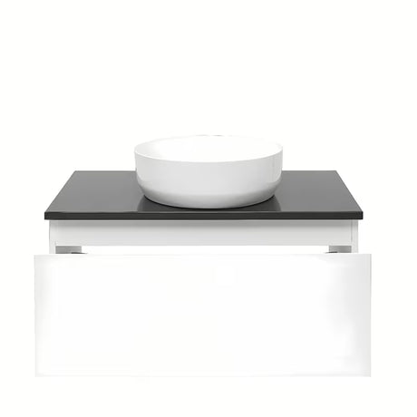 Závěsná koupelnová skříňka SAT B-Way 1 v bílé barvě s lesklým povrchem, 79x45x30 cm.