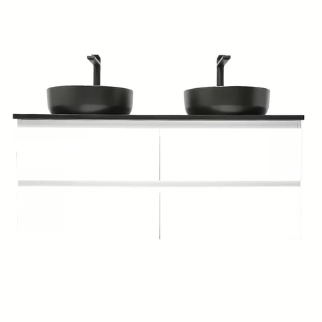 Závěsná koupelnová skříňka s umyvadlem SAT B-Way v bílém lesku 119x45x50 cm