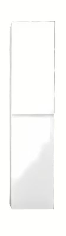 Vysoká závěsná koupelnová skříňka SAT B-Way 30x133x35 cm v bílém lesklém provedení.