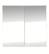 Bílá zrcadlová skříňka SAT B-Way 80 x 75 cm do koupelny s možností levého i pravého otevírání.