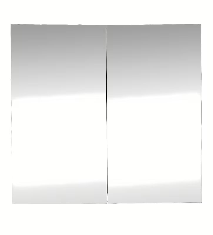 Bílá zrcadlová skříňka SAT B-Way 80 x 75 cm do koupelny s možností levého i pravého otevírání.