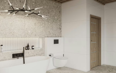 Černý nástěnný držák toaletního papíru SAT B-Way R s jednoduchým elegantním designem