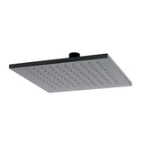 Čtvercová hlavová sprcha SAT B-Way 20x20 cm v matné černé barvě s kovovým provedením