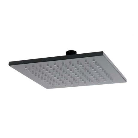 Čtvercová hlavová sprcha SAT B-Way 20x20 cm v matné černé barvě s kovovým provedením
