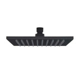 Čtvercová hlavová sprcha SAT B-Way 20x20 cm v matné černé barvě s kovovým provedením