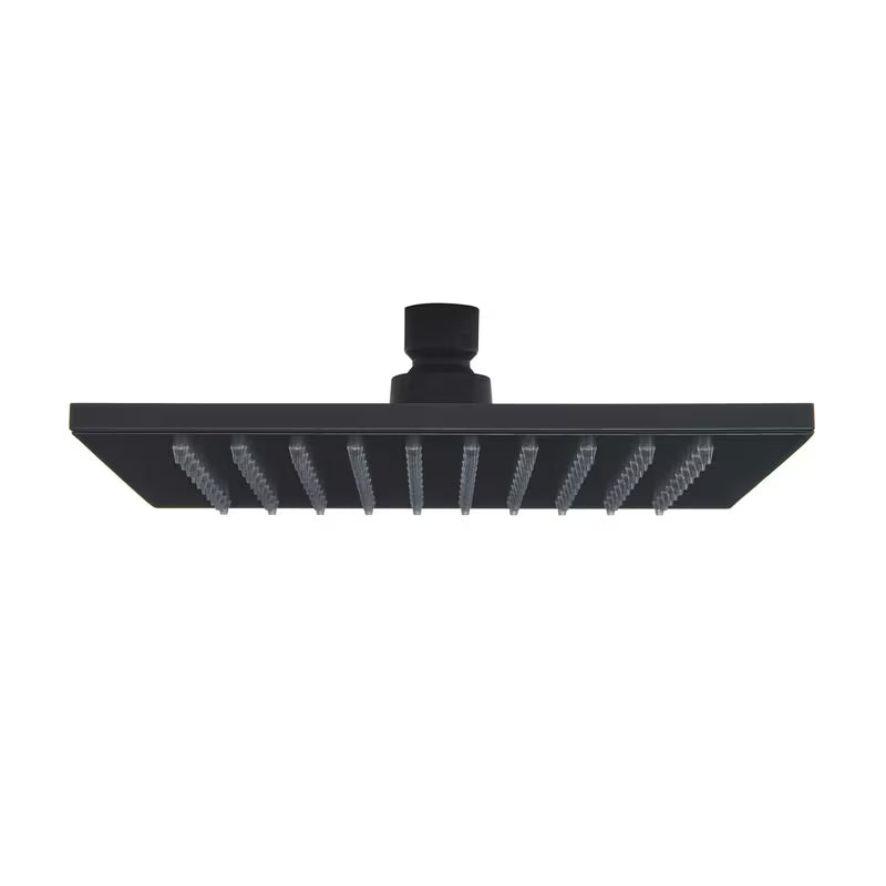 Čtvercová hlavová sprcha SAT B-Way 20x20 cm v matné černé barvě s kovovým provedením