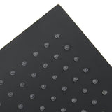 Čtvercová hlavová sprcha SAT B-Way 20x20 cm v matné černé barvě s kovovým provedením