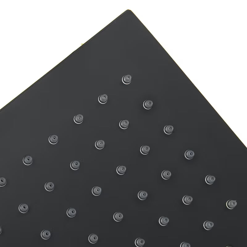 Čtvercová hlavová sprcha SAT B-Way 20x20 cm v matné černé barvě s kovovým provedením