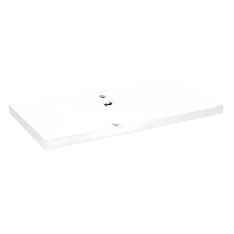 Bílé keramické nábytkové umyvadlo SAT B-Way 100,5x46,3 cm s otvorem pro baterii uprostřed