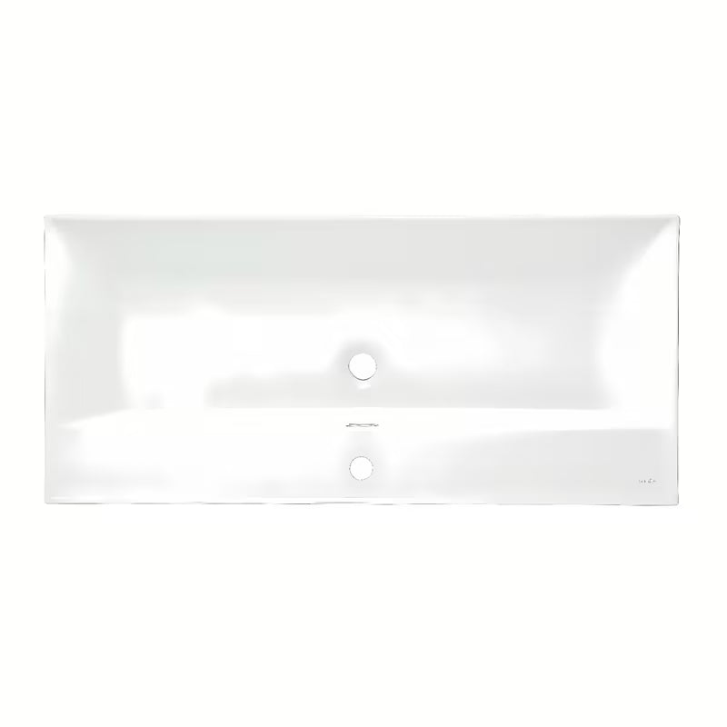 Bílé keramické nábytkové umyvadlo SAT B-Way 100,5x46,3 cm s otvorem pro baterii uprostřed
