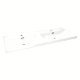 Nábytkové dvojumyvadlo SAT B-Way 121x46 cm v bílé matné barvě s dvěma otvory pro baterii