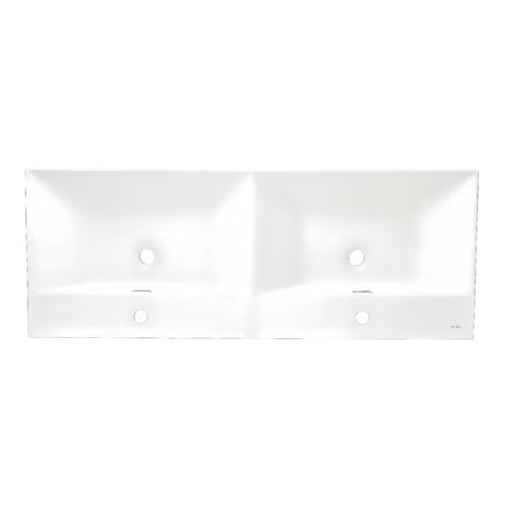 Nábytkové dvojumyvadlo SAT B-Way 121x46 cm v bílé matné barvě s dvěma otvory pro baterii