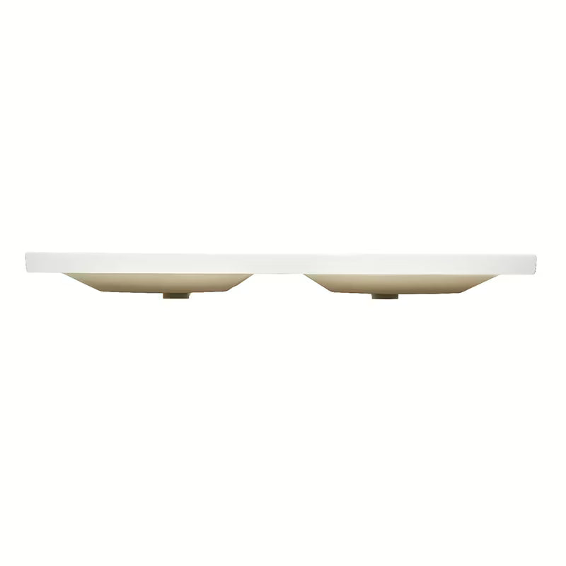 Nábytkové dvojumyvadlo SAT B-Way 121x46 cm v bílé matné barvě s dvěma otvory pro baterii