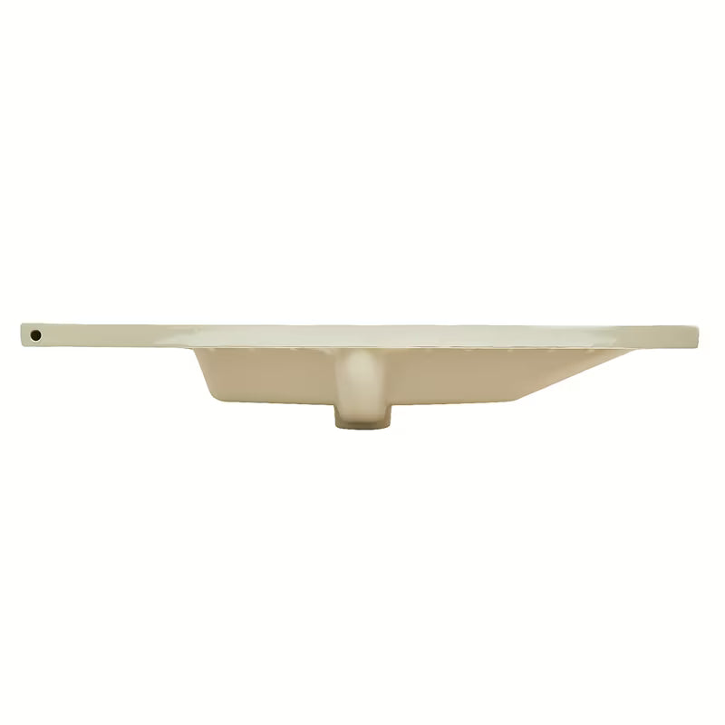 Nábytkové keramické umyvadlo SAT B-Way 81x46 cm v bílé matné barvě s odkládací plochou vpravo.