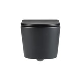 Černo-matné závěsné WC SAT Brevis se skrytým uchycením a sedátkem SoftClose